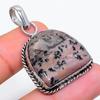 Natural Honey Dendritic Gemstone 925 Sterling Silver Gift Pendant 1.50" Y2L14