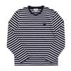 MaiSon KitSune Nm00106kj0044 S481 Футболка мужская с длинным рукавом в полоску с нашивкой в виде головы смелого лиса