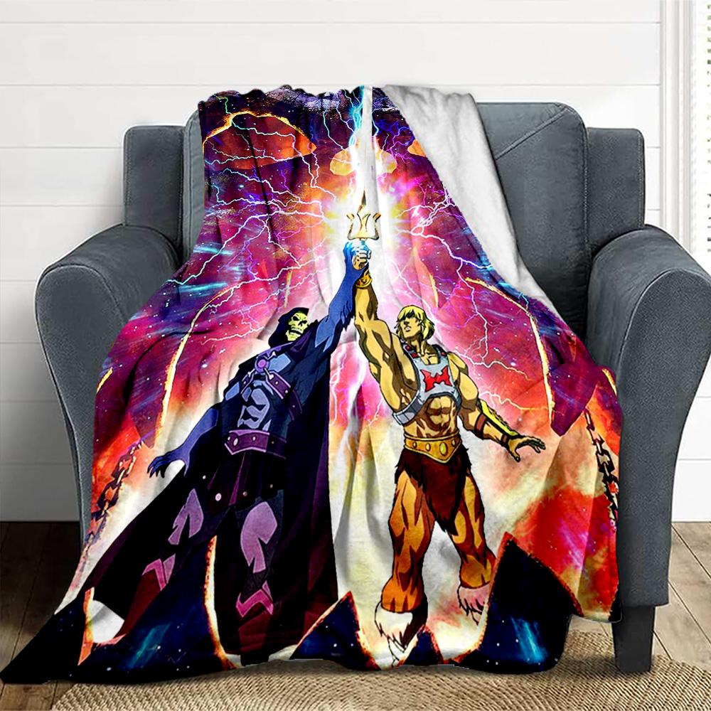 Heman Skeletor Flannel Blanket Throw Blanket Soft Warm Sofa Bed Camping Car home Decor Unique Christmas Gift C9302166