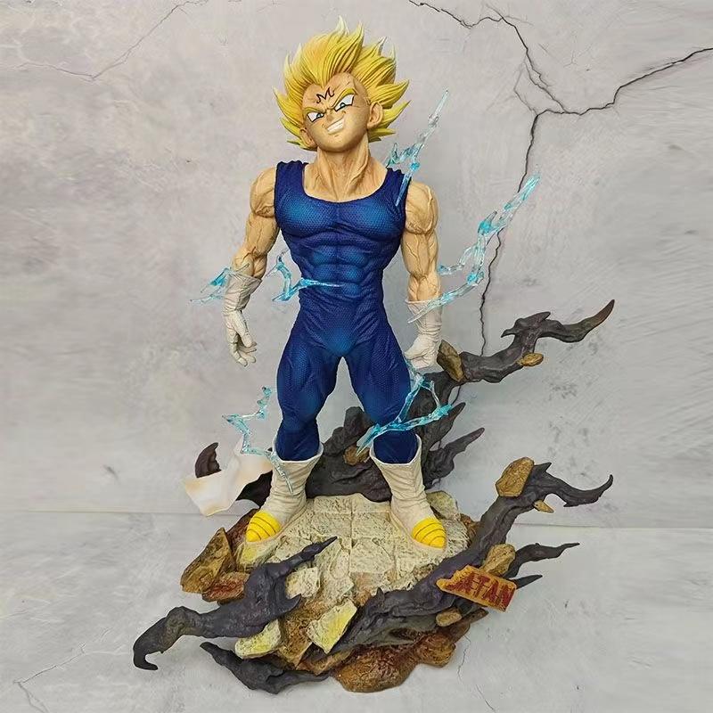Anime Drogan Boll Z Majin Vegeta Figure Replace Head 33cm Pvc Action Figures Vegeta Figurine Gk Statue Collection Model Toys