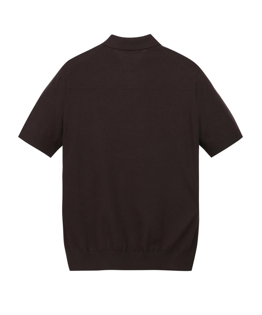 Jilseutyueoteunyuyogmaen Silky Collar Knit - Dark Brown (Jnsw6B303W3)