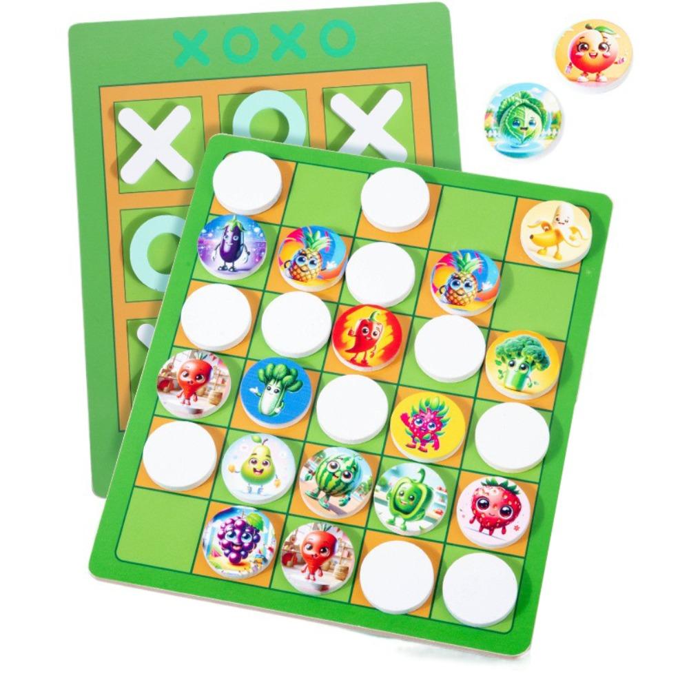 Flip Tic-Tac-Toe Table Game Tictactoe Animal Matching Board Game Parent-Child Interaction