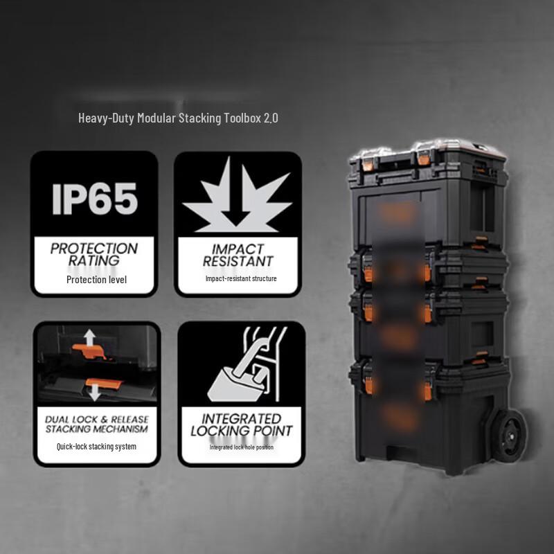 Xiang Zhi Lv Набор из 3-х прочных штабелируемых ящиков для инструментов