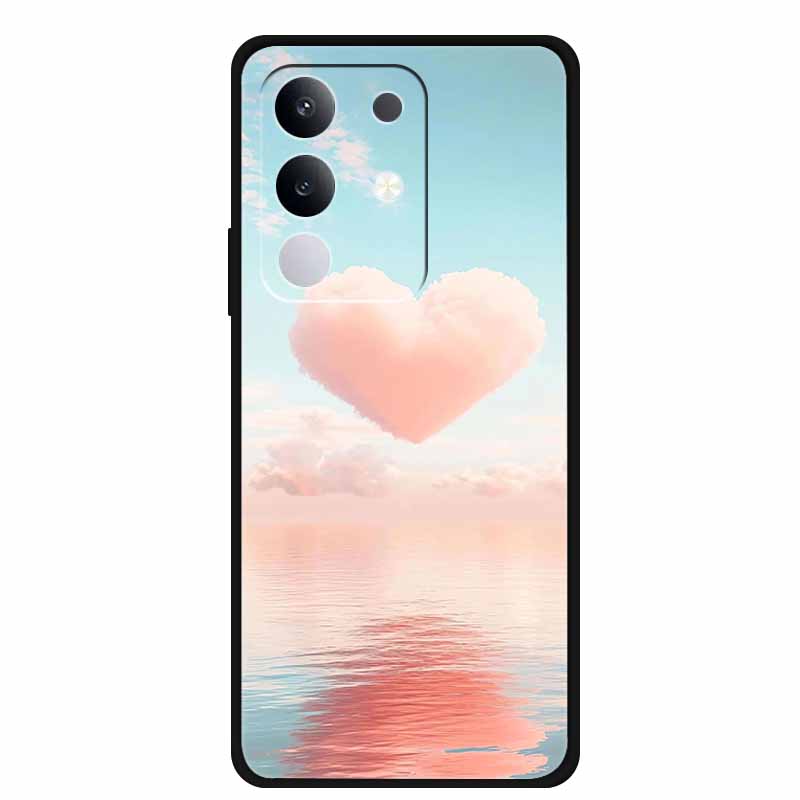 For vivo T4x Cover Silicone TPU Phone Case Funda for vivo T4x 5G V2437 Black Back Bumper Soft Protector Cartoon Anime Cute Capa