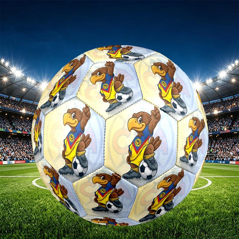 Club America Print Size 5 Soccer Ball, PU Wear Resistant Football for Match Training and Daily Practice, Birthday Gift for Soccer Fans