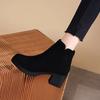 Fashion Women Platform Boots Women's Ankle Boots Autumn Fashion Elegant Faux Suede Elegant Concise Solid Colors High Heel Ankle Boots
