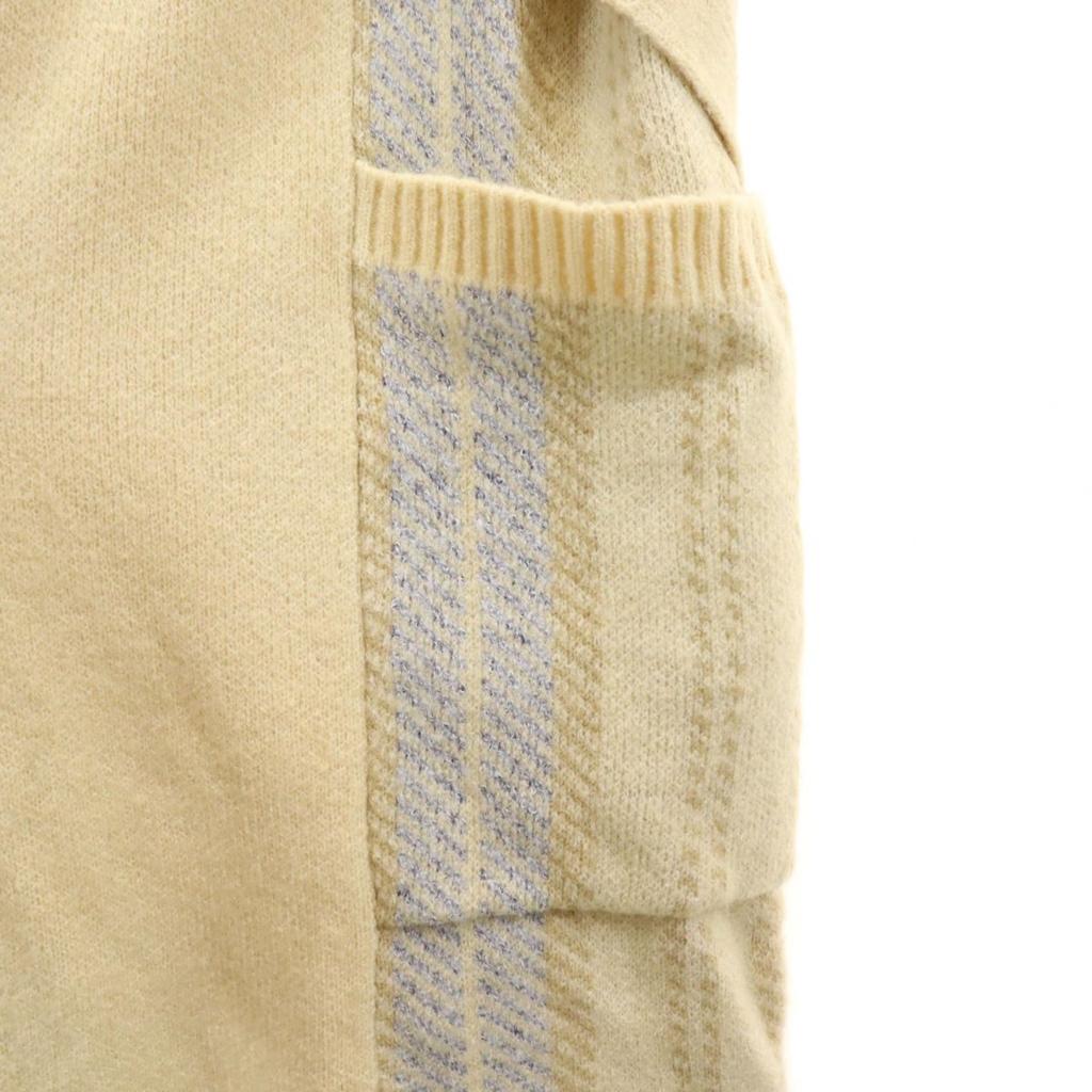 Unused FIKA Long Sleeve Knit Long Cardigan M Ivory Women Used