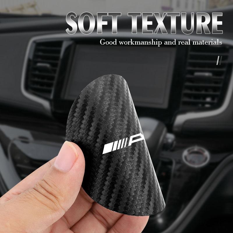 JBCR1 2Pcs Car Carbon Fiber Water Cup Mat Coaster Non Slip Pad For Mercedes Benz AMG W203 W206 W220 W205 W211 W212 W201 W168 W167 W169