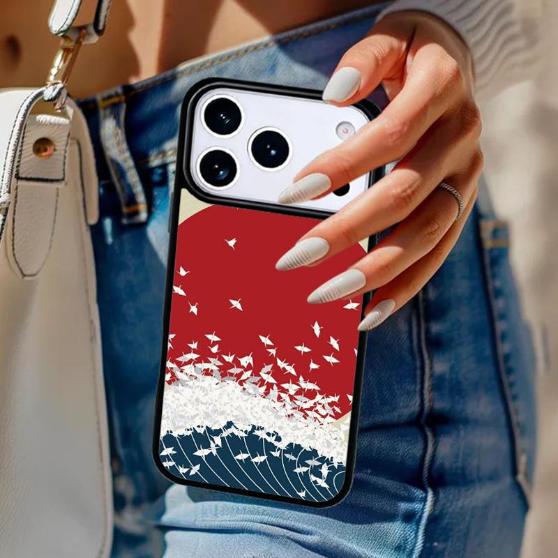 Японский стиль Арт Япония Чехол для телефона Для iPhone 17 Air 14 15 13 12 Max Чехол Для Apple 14 15 16 16e 11 Pro Max Plus