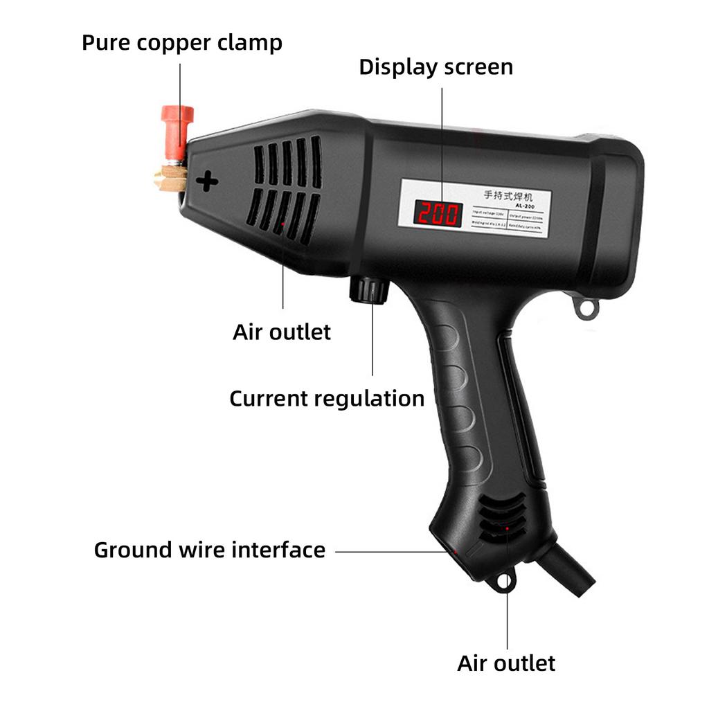 Portable Electric Welding Machine 220V 3000W Hand Held Welder with IGBT Inverter Stepless Current