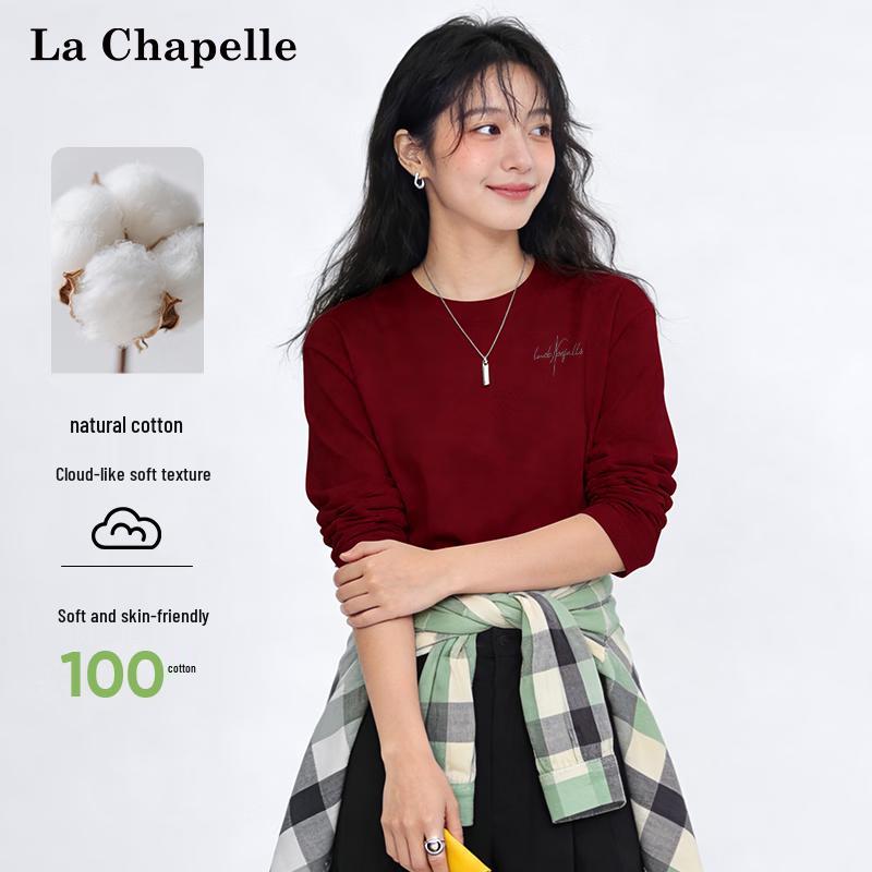 La Chapelle Women's Long Sleeve Cotton T-Shirt