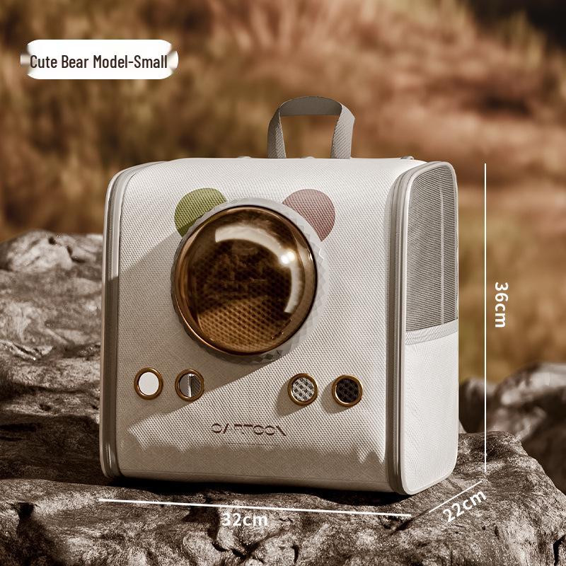 "Pet Portable Transparent Cat Backpack with Side Opening, Large Capacity, Breathable Design"