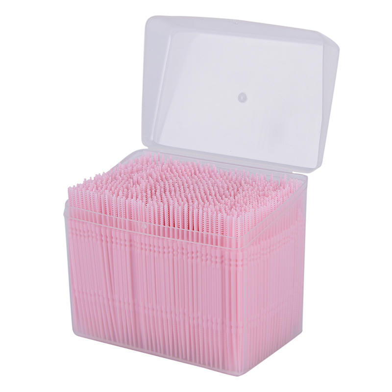 1100Pcs Plastic Dental Picks Oral Hygiene 2 Way Interdental Brush Tooth Pick Sp