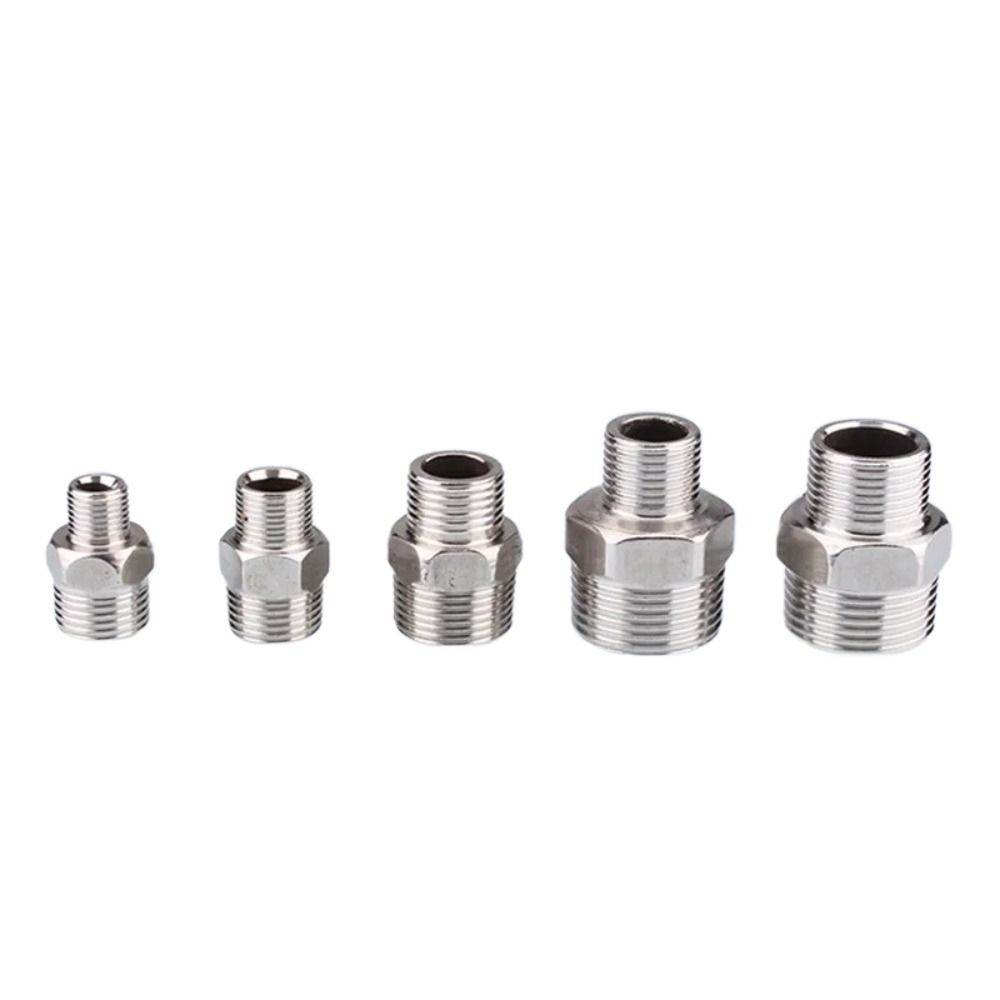 201 Stainless Stainless Steel Hex Nipple Thickened Hex Nipple Union  Water Oil Air
