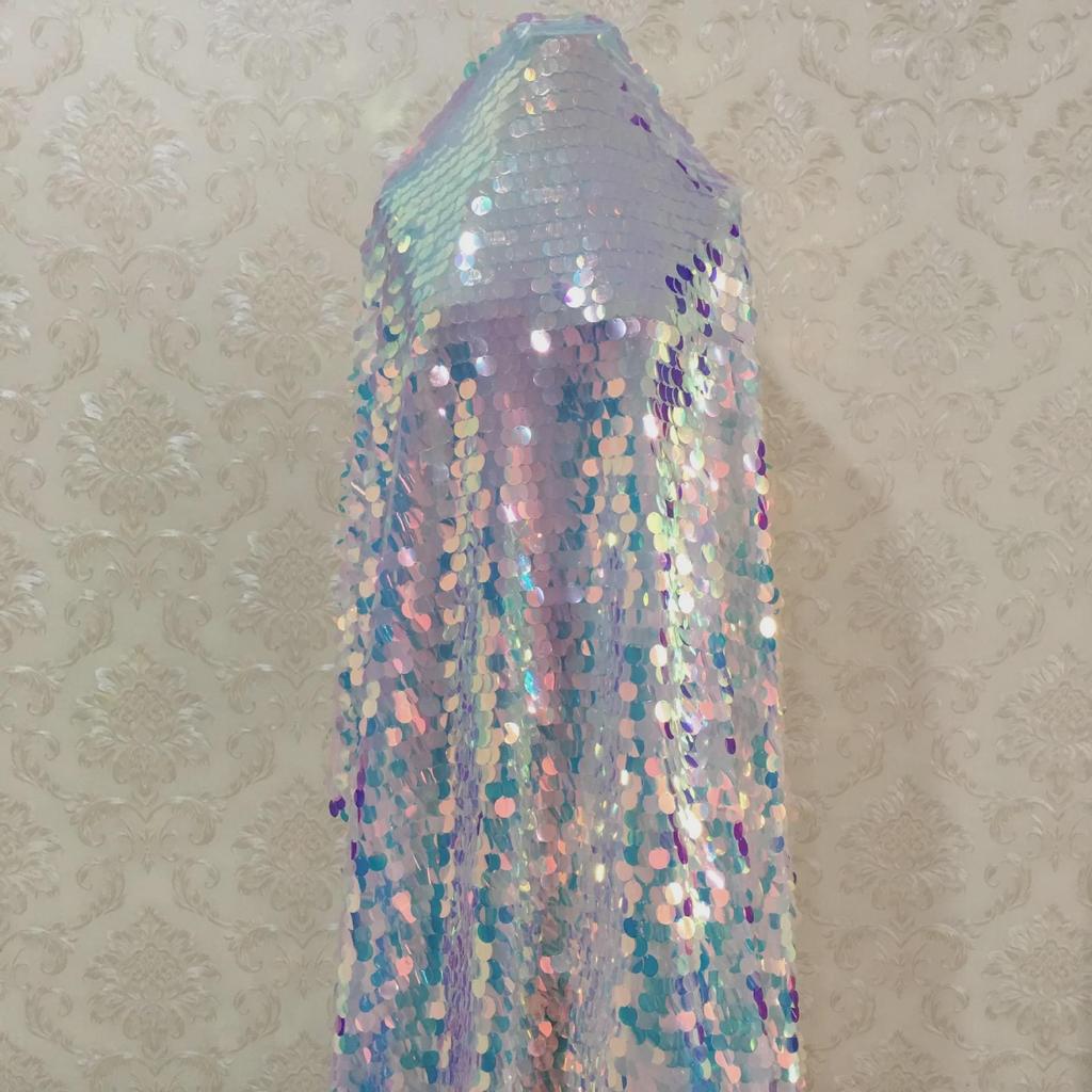 Rongxi Fantasy 18MM Крупная сетчатая ткань с пайетками в виде рыбьей чешуи для фонов и одежды