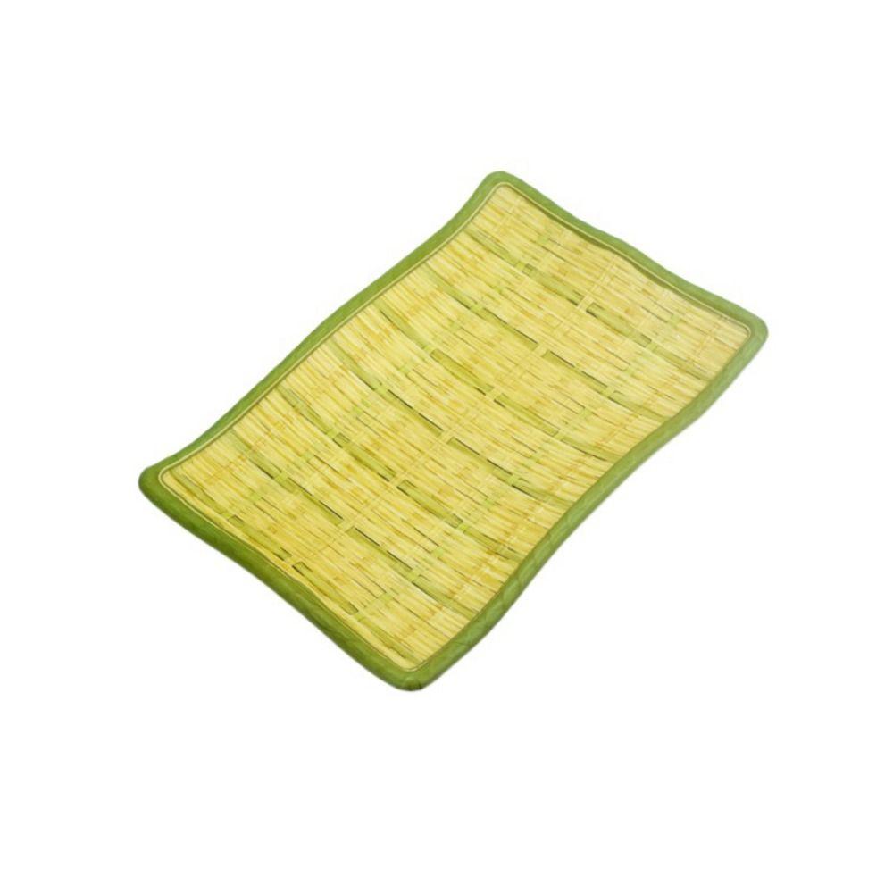 Creative Imitation Bamboo Weaving Hot Pot Vegetable Plate Melamine Multiple Styles Barbecue Plate Green Serving Plate Restaurant