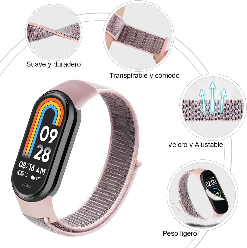 Нейлоновый ремешок-петля для браслета Xiaomi Mi Band 9 8 7 6 5 4 3 SmartWatch, сменный спортивный ремешок для часов Pulsera Miband 8 NFC