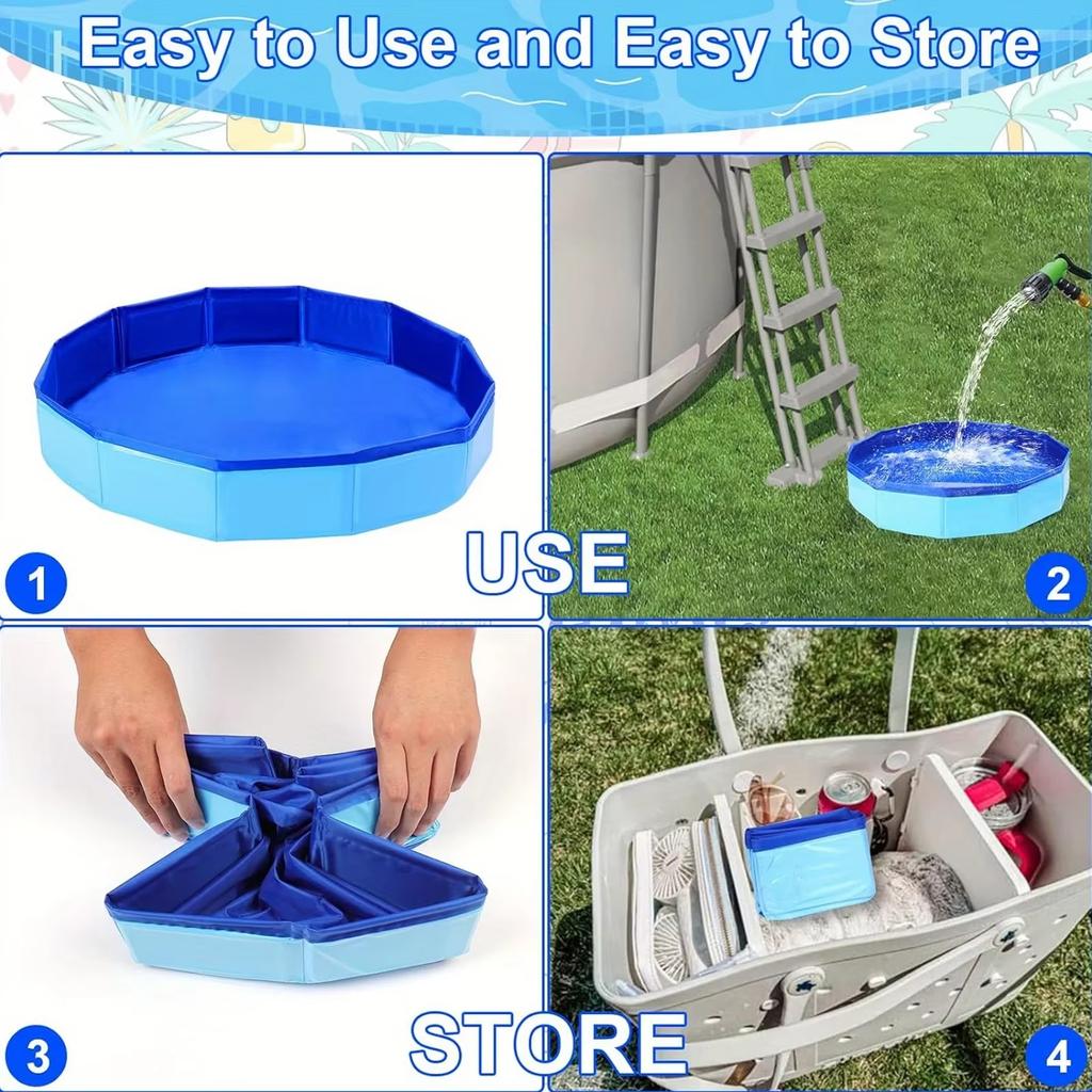 Foldable Pool Folding Basin Portable Foot Bath Bucket Children's Pool Foot Wash Tub Outdoor Home For Dogs Cats Puppy Animals