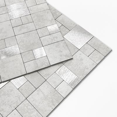 MOFIT Наклейки на плитку для стен под мрамор, Кухня, Аренда, DIY Водонепроницаемые мозаичные наклейки, Листы для ремонта стен (5 листов, светло-серый)