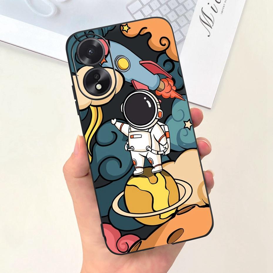 Для OPPO A18 A38 2023 Милые Животные Мультяшный Чехол для Телефона Задняя Крышка Для Oppo A38 A18 4G Мягкий Силикон ТПУ Задняя Крышка
