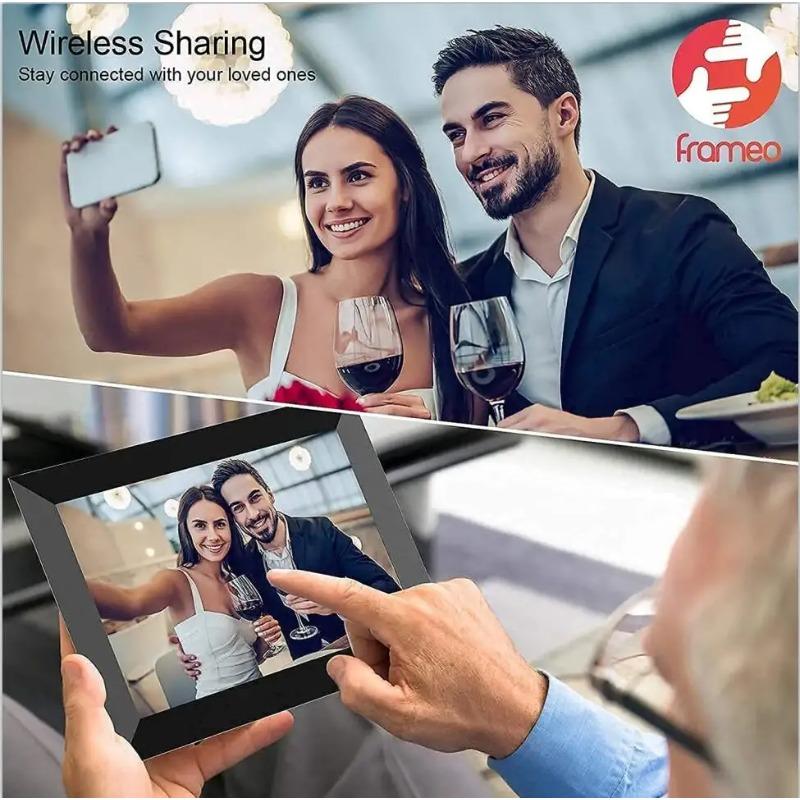Цифровая фоторамка WiFi Frameo 10,1-дюймовая 32 ГБ/64 ГБ интеллектуальная цифровая фоторамка с сенсорным экраном IPS HD 1280x800