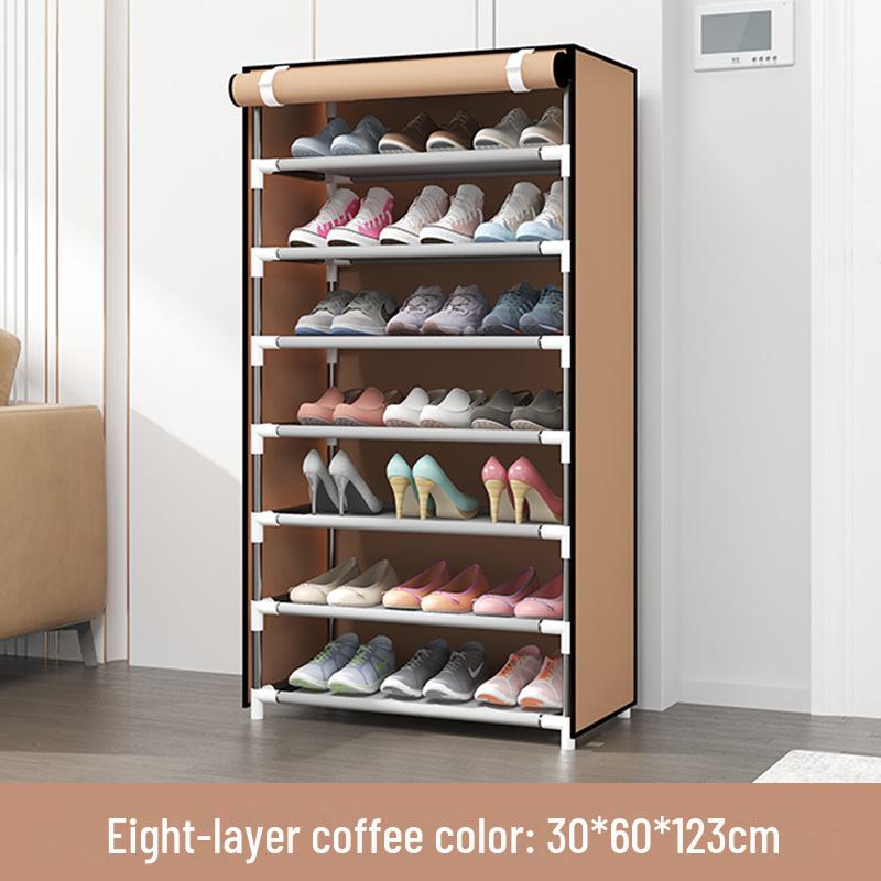 Multi-layer Shoe Rack for Home, Door, or Dorm Storage - Dustproof and Space-saving Shoe Organizer.