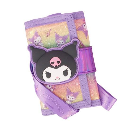 Sanrio Кошелек-ожерелье Kuromi Bling 3 Tier, популярный персонаж в Корее