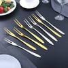 Набор из 10/20 многоразовых десертных вилок из нержавеющей стали - мини-вилки для торта и фруктов для кухни, ресторана, отеля, праздничные принадлежности