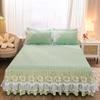 Юбка-кровать из кружевной пряжи, кружевное утолщенное стеганое покрывало с начесом, защитный чехол для матраса, постельные принадлежности