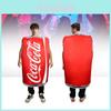 Уникальный костюм для косплея Coca-Cola для Хэллоуина, идеально подходящий для сценических выступлений и вечеринок