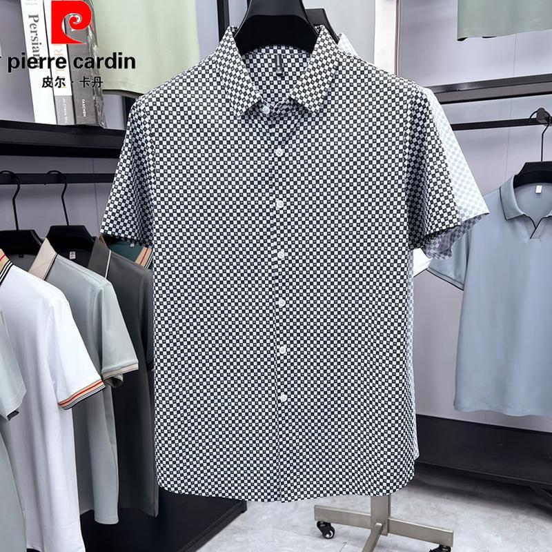 Pierre Cardin Men's Summer Silk Blend Short Sleeve Shirt