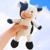 Cute Cow Plush Toy Rag Doll Black and White Flower Smiling Cute Calf Gift Girls Animal Doll Children's Birthday Gift