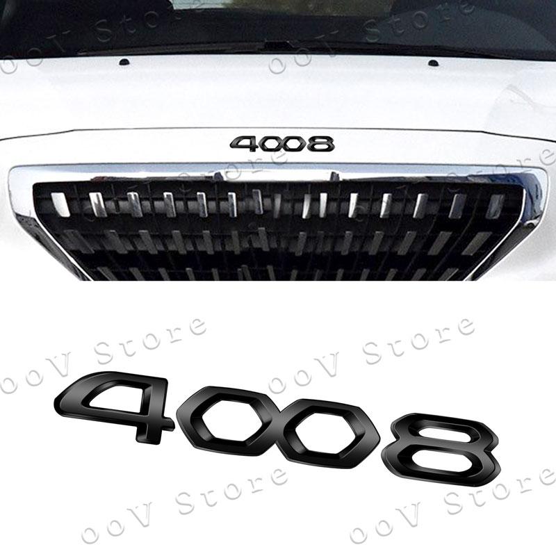 Car 3D Metal Decor Emblem Auto Body Trunk Fender Badge Sticker For Peugeot 2008 3008 4008 5008 Logo Auto Accessories