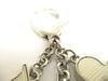 Authentic LOUIS VUITTON White Silver Bag Charm Key Holder Sac Fleures Du Epi #9731  Refurbished