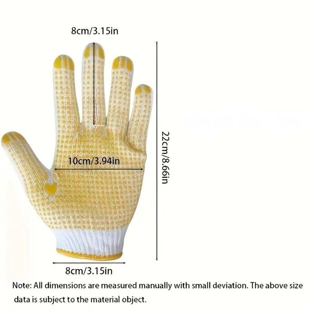 12 пар с точками Перчатки для защиты труда Противоскользящие перчатки для защиты рабочего места Промышленные складские перчатки