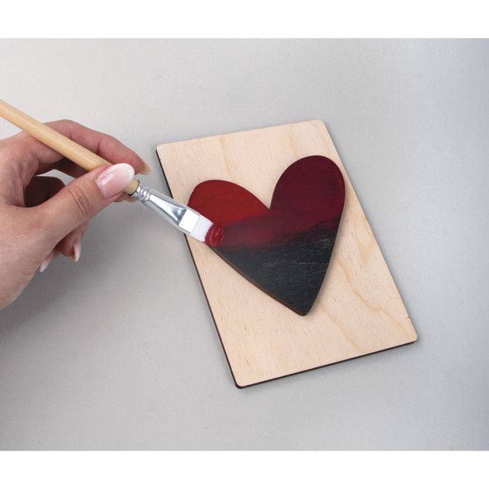 Lettres en bois déco - RAYHER - Coeur - 14,9 x 10,5 cm - Noir - Mixte