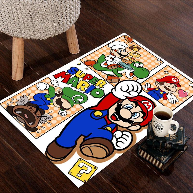 Super Mario Cartoon Carpets and Rug 3D Printing Carpet Floor Mat Living Room Bedroom Large Area Soft Carpet-JM013