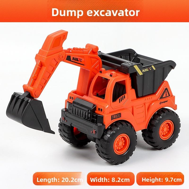 Excavator Inertia Large Dump Truck Set Toys Interactives Parts Plays Skills