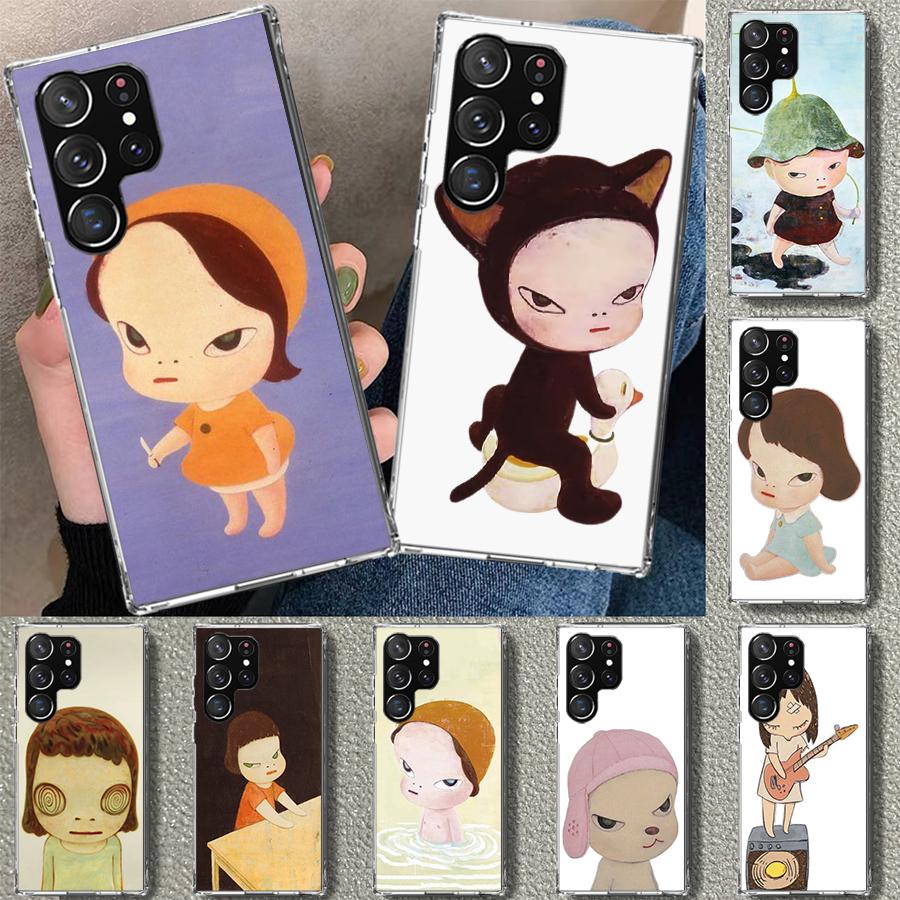 Чехол для телефона Y-Yoshitomo Nara для Samsung Galaxy S26 S25 Edge S24 S23 Ultra S22 Plus S21 FE S20 + Художественный персонализированный Fundas Gala