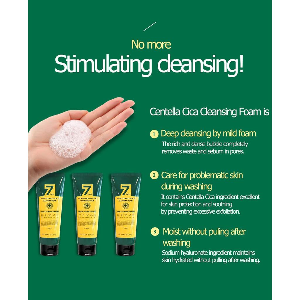 [MayIsland] 7 Days Secret Centella Cica Очищающая пенка (150мл)