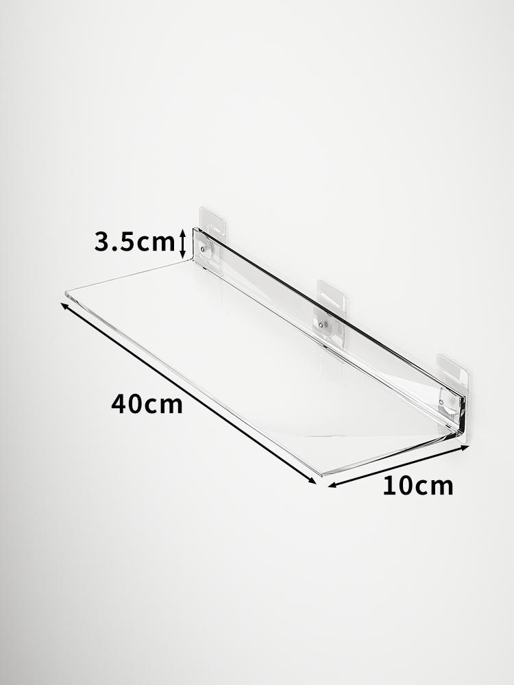 Акриловая полка для хранения Настенная панель Не нужно сверлить отверстия, Ванная комната, Ванная комната, Кухонная полка для хранения, Органическое стекло Сильный стикер