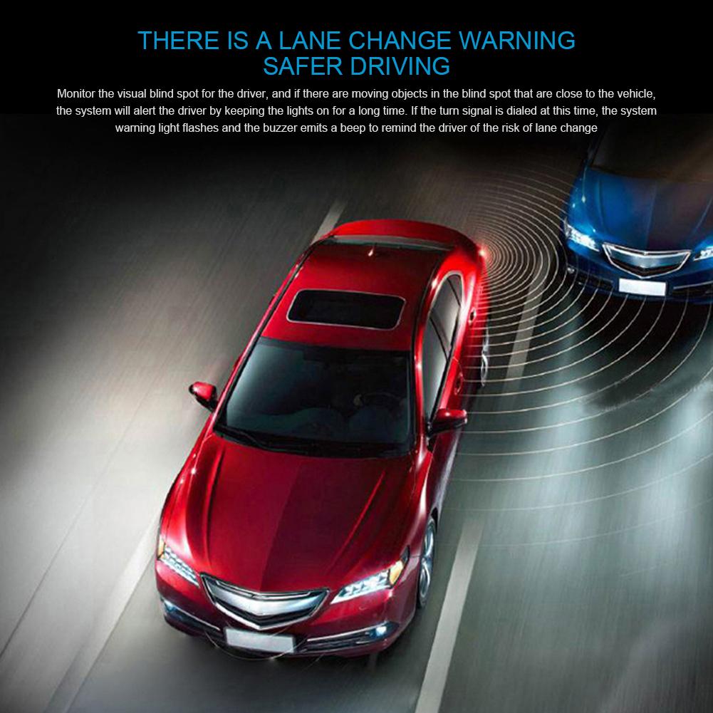 2 шт. Автомобильные радары обнаружения слепых зон, система оповещения BSD, ультразвуковой датчик, помощь при смене полосы движения, радары заднего хода