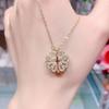 A Women's Summer Fashion Lucky Four Leaf Grass Diamond Pendant with Multiple Love Necklaces for Girlfriend's Birthday Gift Trend
