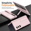 For Samsung Galaxy Z Fold7 5G Case Kickstand Wristband PC Phone Cover with Tempered Glass Film