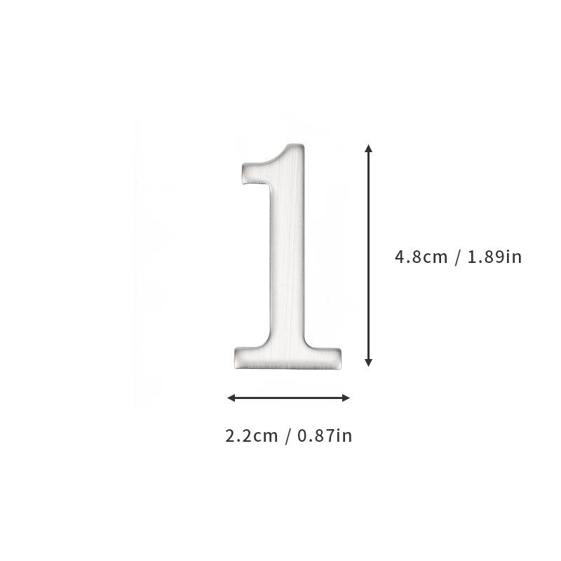 Самоклеящаяся уличная табличка с номером дома из нержавеющей стали - Водонепроницаемая и нержавеющая