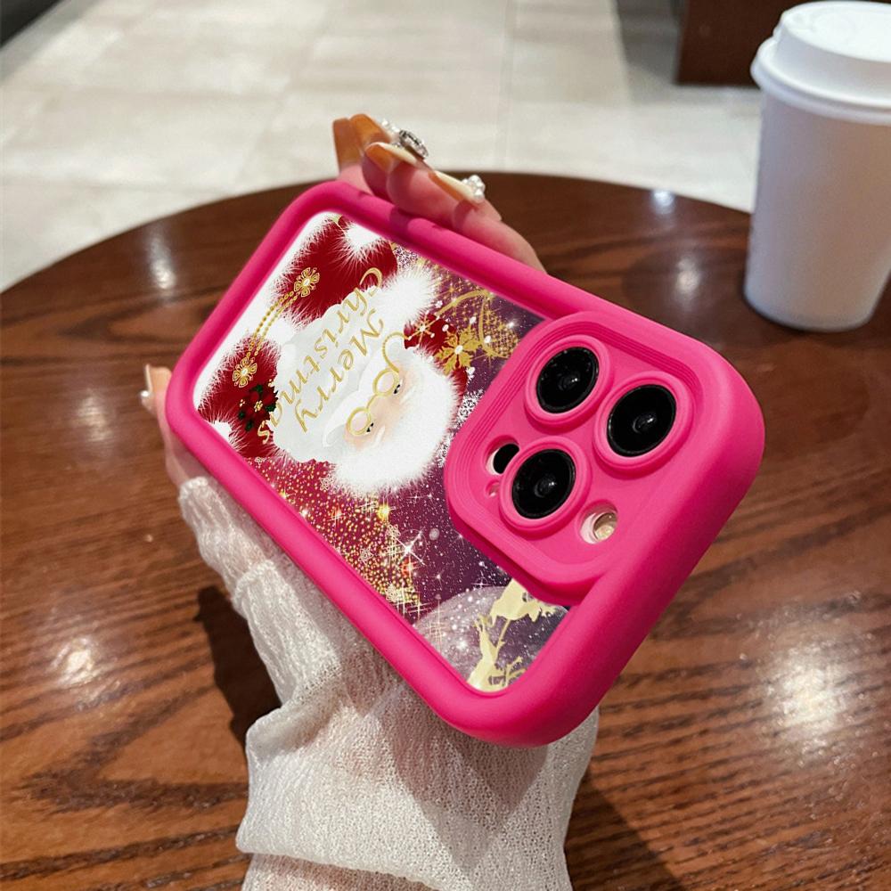 N105 рождественские и новогодние арт-мягкие чехлы для телефонов Angel Eyes для iPhone 16 15 14 13 11 Pro Max 8 7 6s Plus 12 mini XR XS Max SE противоударный чехол