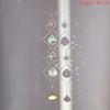 Crystal Suncatcher Sun Moon Tree Wind Chime Prisms Hanging Angel Butterfly Pendants Rainbow Chaser Garden Decor Window Drop Bell