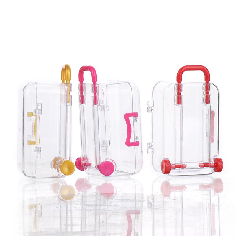 1Pc 5*7Cm Candy Box Dollhouse Mini Suitcase Trolley Luggage Handbag Model Decor