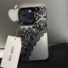 Gothic cool Lace for iPhone 17 16 15 14 13 12 11 Series Pro Max Plus Double Layer Protection Vintage Dark Lace