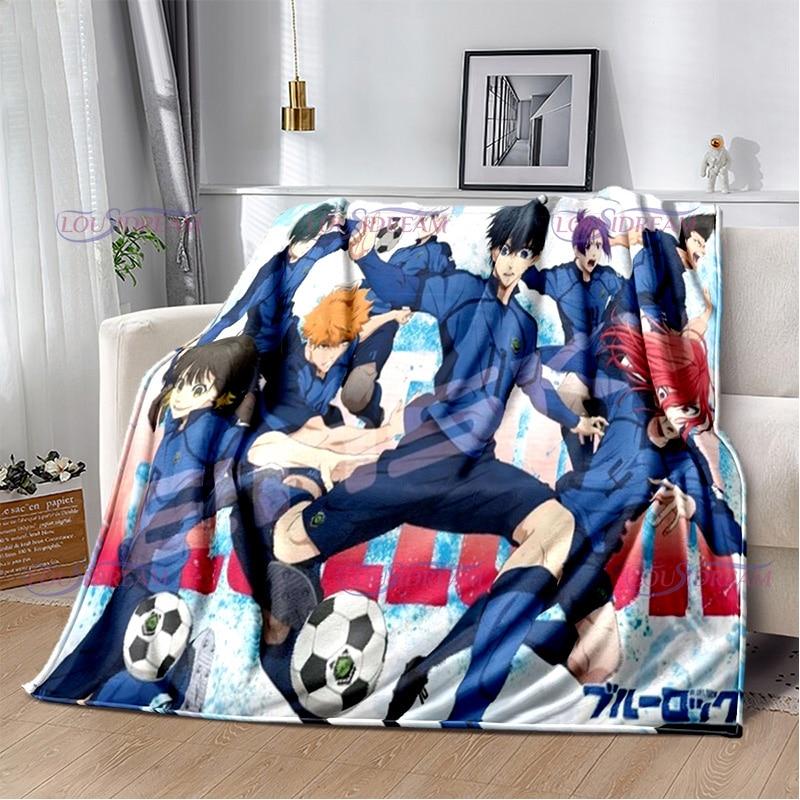 Одеяло с синим замком из японского мультфильма аниме, теплое, уютное домашнее одеяло для кровати, дивана, дивана, легкие подарки для мальчика